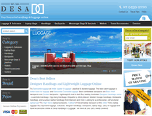 Tablet Screenshot of desabags.com.au